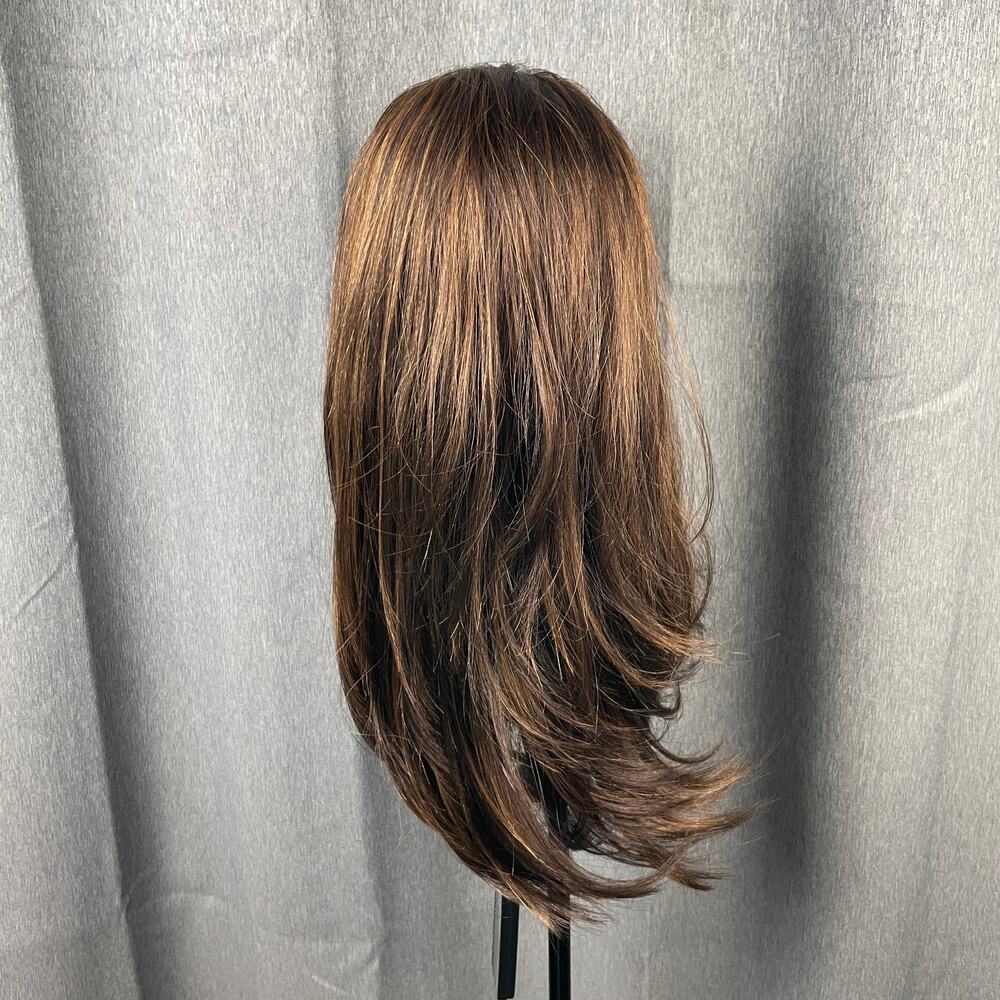 Motown Tress Kanekalon Straight Layered Copper Blonde Hair Wig